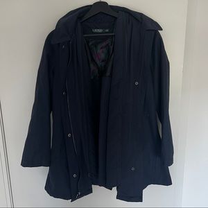 Ralph Lauren navy blue coat with removable vest size S